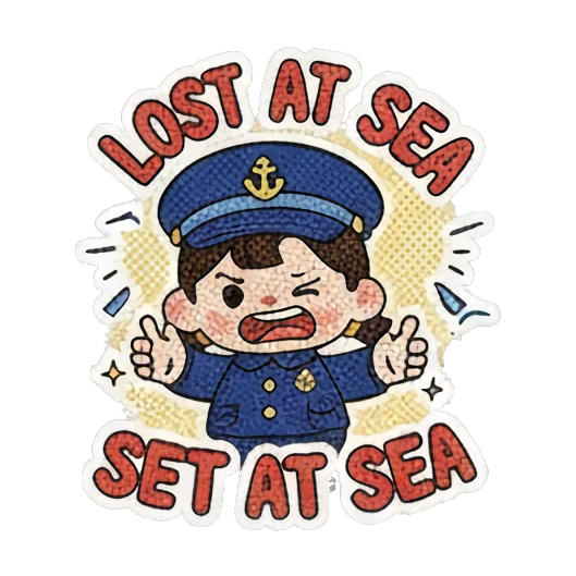 船只整洁，准备就绪 Little Sailor's Nautical Adventures sticker for expressive chats and social replies.