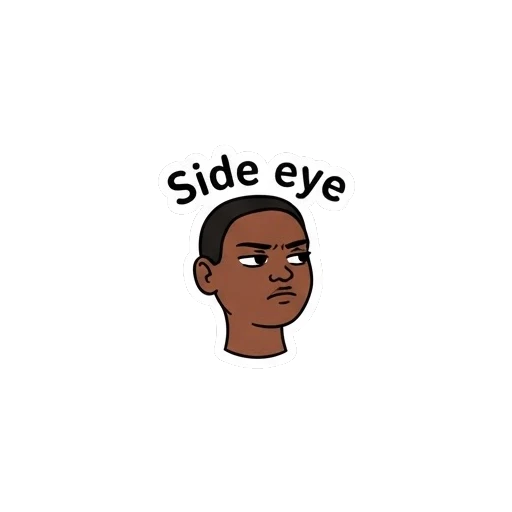 Young girl giving a suspicious side-eye glance. Vibrant Daily Expressions sticker for expressive chats and social replies.