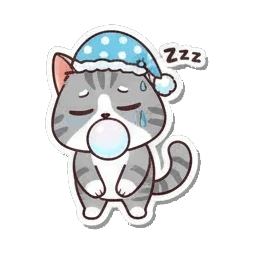 惊讶流口水 Chibi Tabby's Moods sticker for expressive chats and social replies.