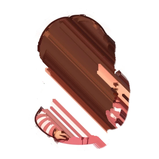 Girl giving a cheerful thumbs-up Cheerful Brown-Haired Girl sticker for expressive chats and social replies.