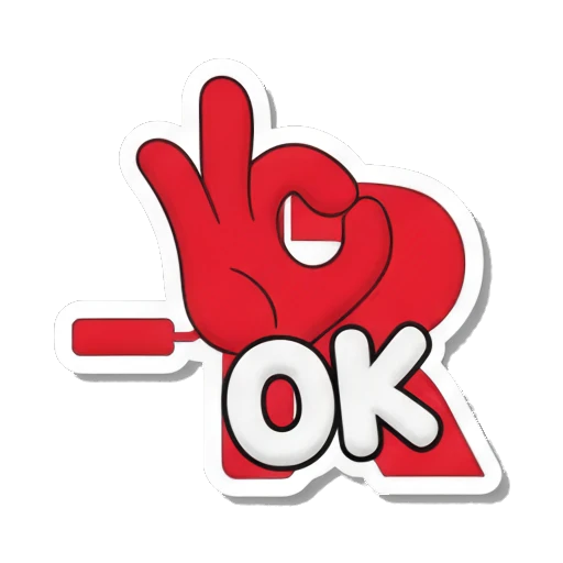 Letter R making an OK hand gesture with text OK Red Letter R Adventures sticker for expressive chats and social replies.