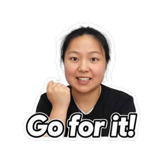 流泪感动表情 Energetic Asian Girl Daily sticker for expressive chats and social replies.
