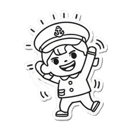 水手展示肌肉 Sailor's Expressive Adventures sticker for expressive chats and social replies.