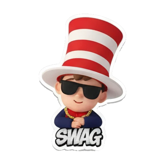 Loving boy with heart eyes Whimsical Hat Boy Adventures sticker for expressive chats and social replies.