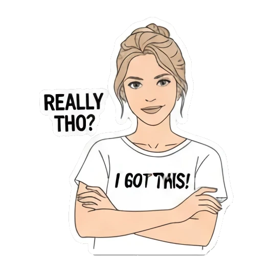 少女疑惑真的吗 Girl's Daily Reactions sticker for expressive chats and social replies.