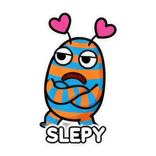哈哈大笑 Striped Monster's Mood Diary sticker for expressive chats and social replies.