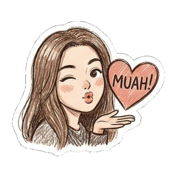 无奈摊手的女孩 Daily Doodle Girl sticker for expressive chats and social replies.