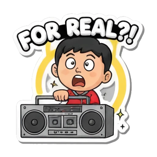 Boy sitting on a throne Street Style Hip-Hop Boy sticker for expressive chats and social replies.