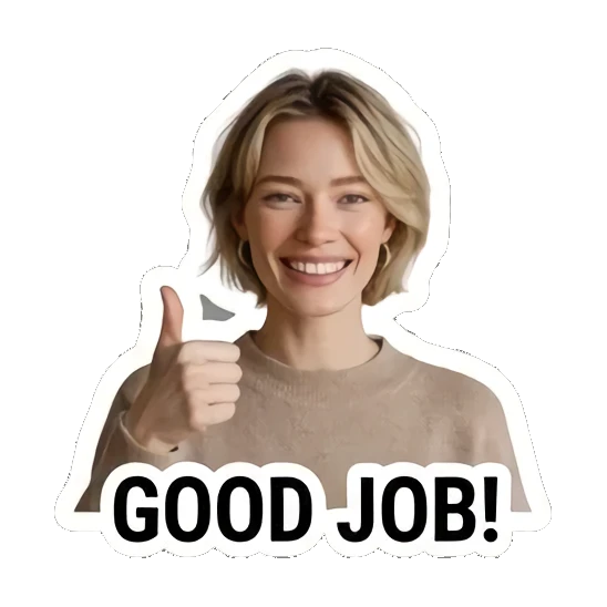 Sticker 1 from AI Sticker Pack, designed for expressive chats, social replies, and everyday reactions.
