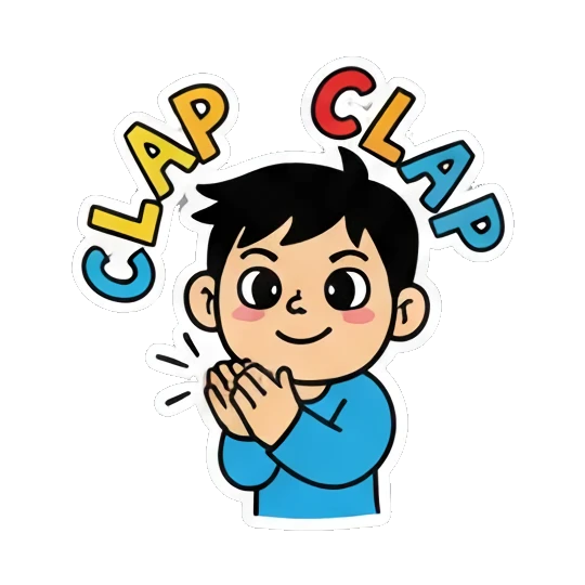 拍手鼓掌 Little Boy Daily Expressions sticker for expressive chats and social replies.
