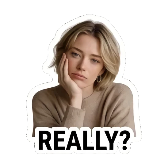 Sticker 6 from AI Sticker Pack, designed for expressive chats, social replies, and everyday reactions.