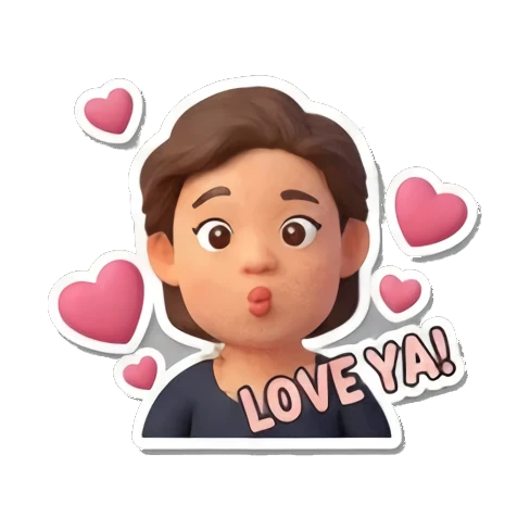 多种情绪表达 Pop Mart Girl's Moods sticker for expressive chats and social replies.
