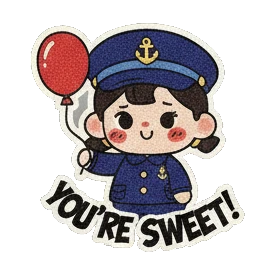 疑惑小船长查看宾客名单 Little Captain's Party Fun sticker for expressive chats and social replies.