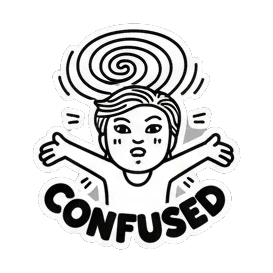 头晕困惑的状态 Pop Art Moods sticker for expressive chats and social replies.