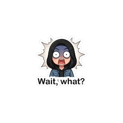 Shocked girl with wide eyes and a dramatic background effect Cool Girl Daily Vibes sticker for expressive chats and social replies.