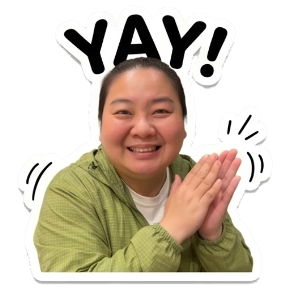 Woman clapping hands in applause Daily Life of a Friendly Woman sticker for expressive chats and social replies.