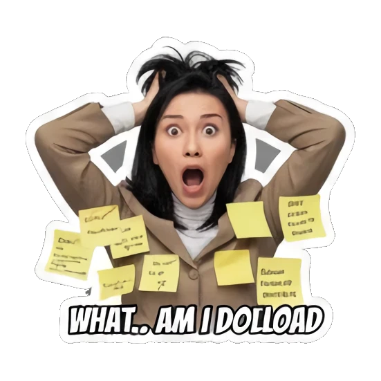 早餐失败的无奈 Grumpy Workaholic Life sticker for expressive chats and social replies.