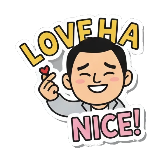 大笑的表情 Cool Guy Daily Vibes sticker for expressive chats and social replies.