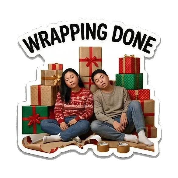Man and woman laughing together Christmas Couple Adventures sticker for expressive chats and social replies.