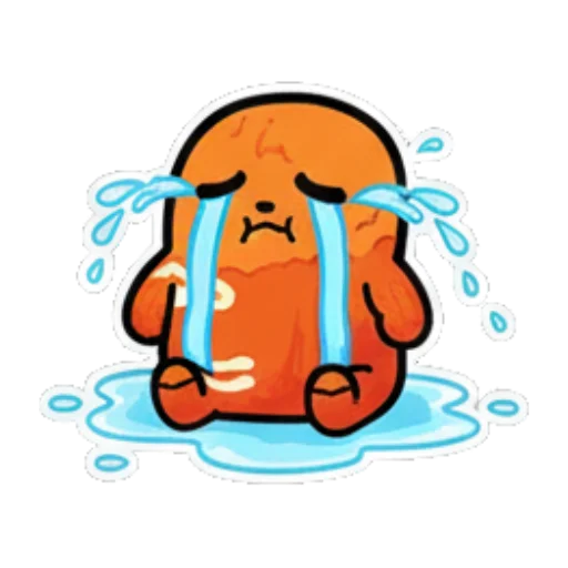 疑惑不解问号连连 Orange Blob Expressive Stickers sticker for expressive chats and social replies.