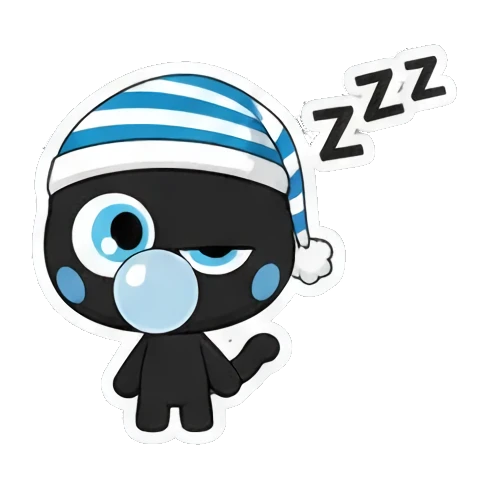 thinking pose Playful Black Cat Expressions sticker for expressive chats and social replies.
