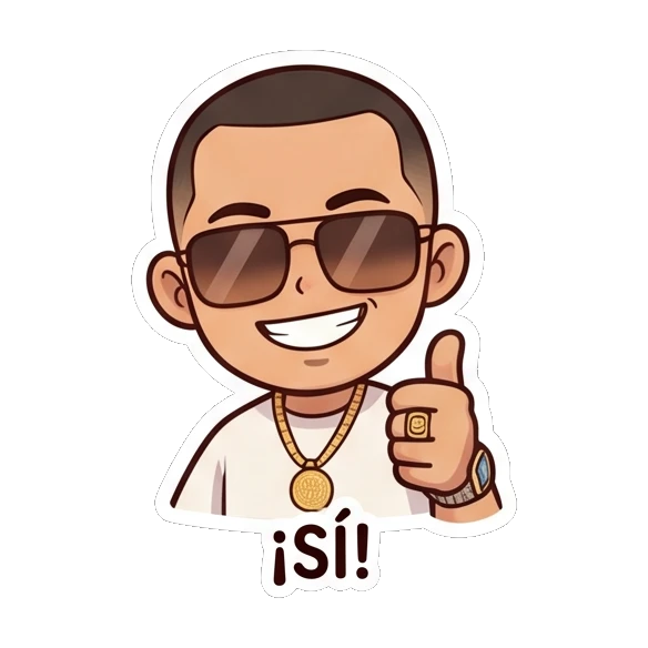 Man smiling and giving a thumbs up Cool Urban Guy Daily sticker for expressive chats and social replies.