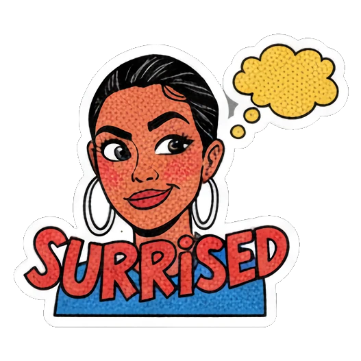 大笑的女孩流泪 Retro Pop Girl Expressions sticker for expressive chats and social replies.