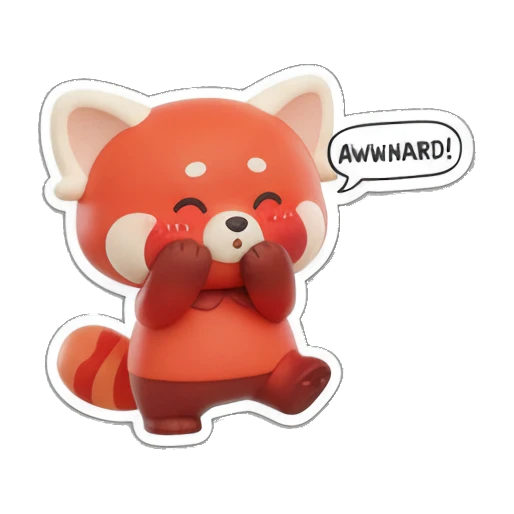Red panda waving goodbye Red Panda Daily Vibes sticker for expressive chats and social replies.