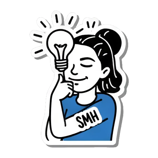 女孩戴眼镜OMG Pop Art Girl Expressions sticker for expressive chats and social replies.