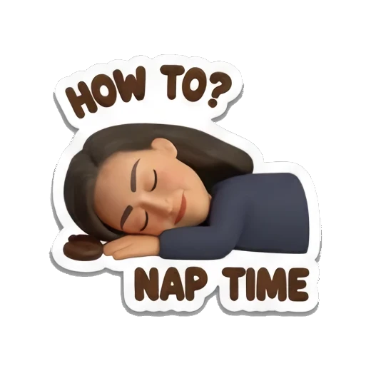 在咖啡杯里睡觉的困倦 Coffee Addict Girl sticker for expressive chats and social replies.