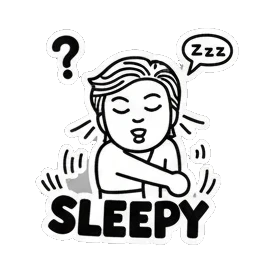 昏昏欲睡的疲惫 Pop Art Moods sticker for expressive chats and social replies.