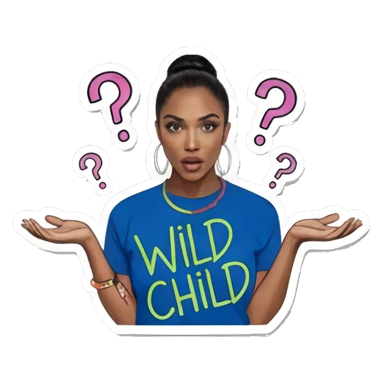 女孩疑惑摊手 Vibrant Festival Girl sticker for expressive chats and social replies.