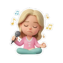 点赞的女孩 Blonde Girl Daily Vibes sticker for expressive chats and social replies.