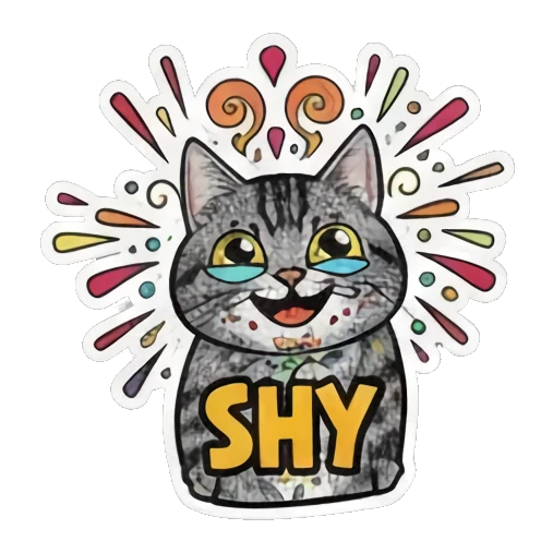 开怀大笑的表情 Sugar Skull Tabby sticker for expressive chats and social replies.