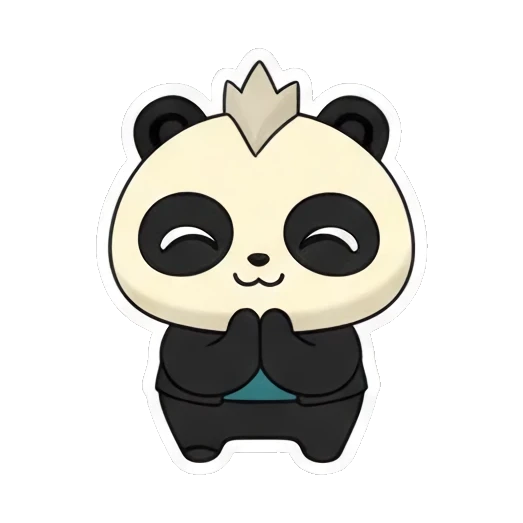 Panda clasping hands together in gratitude Little Panda Daily Life sticker for expressive chats and social replies.
