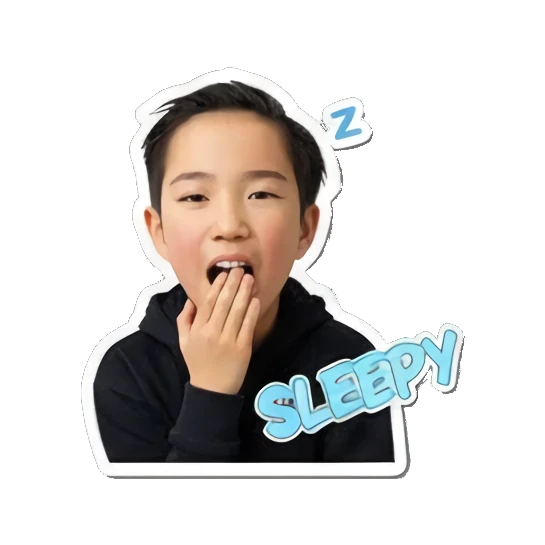 困倦打哈欠 Dynamic Boy Expressions sticker for expressive chats and social replies.