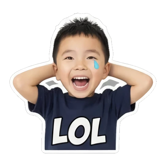 boy crying LOL Little Boy's Daily Moods sticker for expressive chats and social replies.