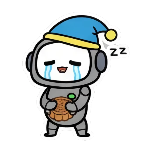 拿刀叉准备吃东西 Cute Robot Daily Expressions sticker for expressive chats and social replies.