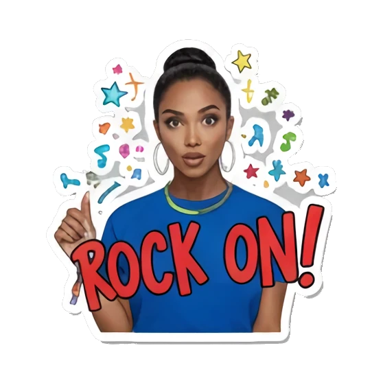 女孩派对模式 Vibrant Festival Girl sticker for expressive chats and social replies.