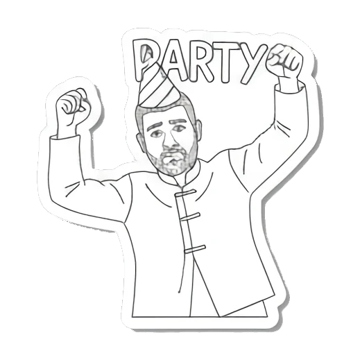 抱臂男士：不悦 Minimalist Moods Man sticker for expressive chats and social replies.