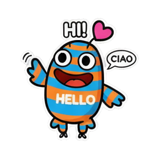 怪兽不信 Striped Monster's Mood Diary sticker for expressive chats and social replies.