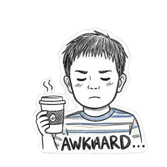 Boy with an idea lightbulb Doodle Boy's Moods sticker for expressive chats and social replies.