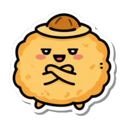 双手抱胸若有所思 Cute Rice Ball Emotions sticker for expressive chats and social replies.