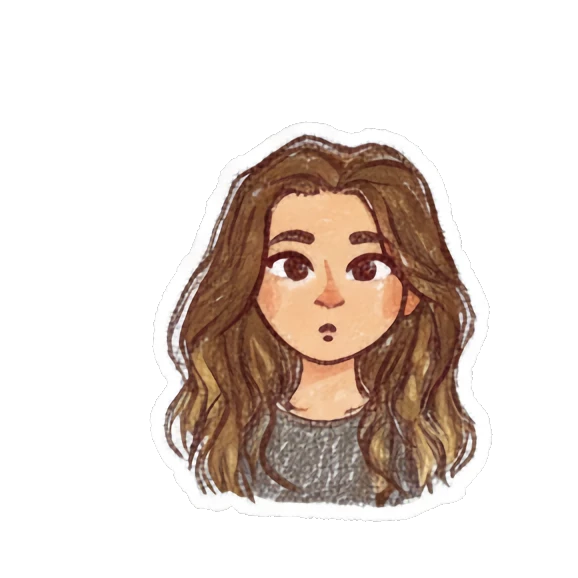 Pleading girl with soft expression and text Please Curly Haired Girl Daily Vibes sticker for expressive chats and social replies.
