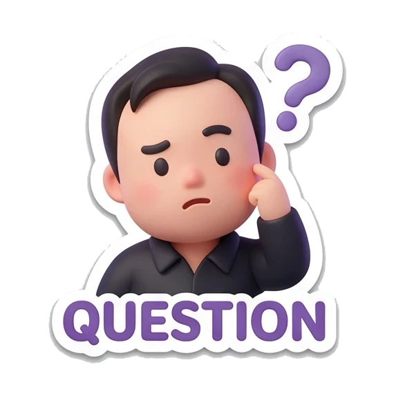 confused boy with question mark Cheerful Fanboy Daily Life sticker for expressive chats and social replies.