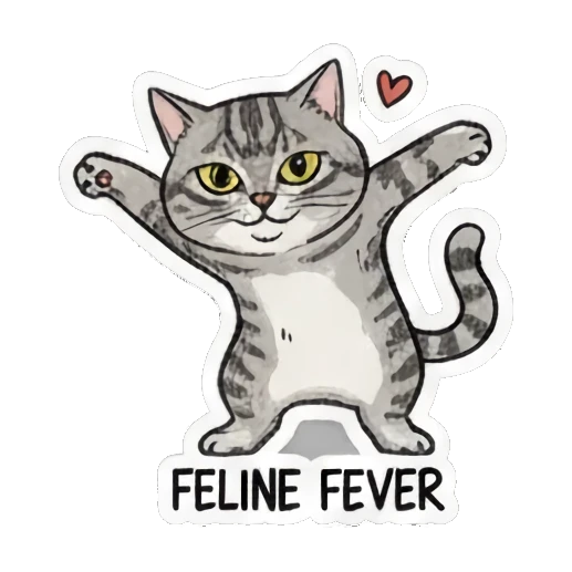 cat shaking body Dancing Tabby Vibes sticker for expressive chats and social replies.