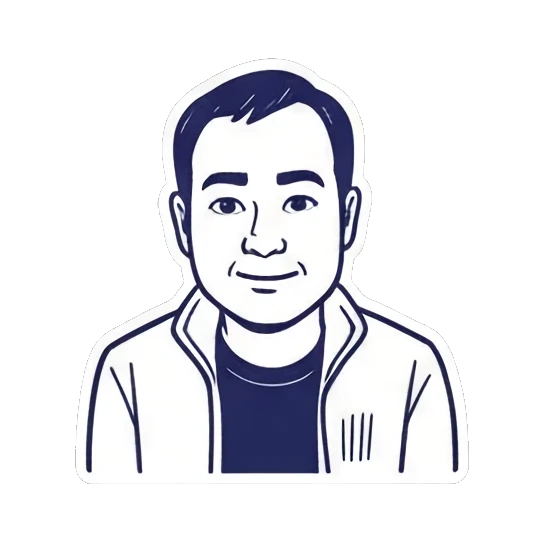 Man smiling calmly Cool Guy Daily Life sticker for expressive chats and social replies.