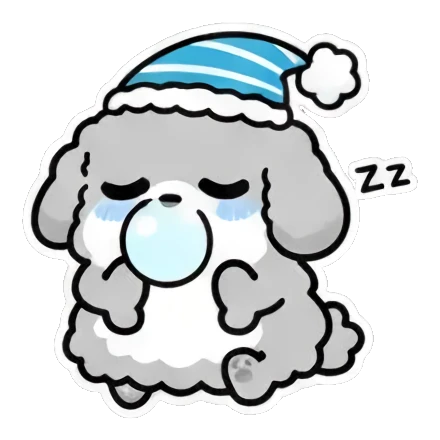狗狗吃饭欢呼 Cute Fluffy Dog Stickers sticker for expressive chats and social replies.