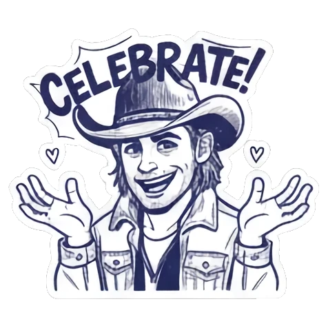 牛仔疲惫NEED COFFEE Cowboy Expressive Stickers sticker for expressive chats and social replies.