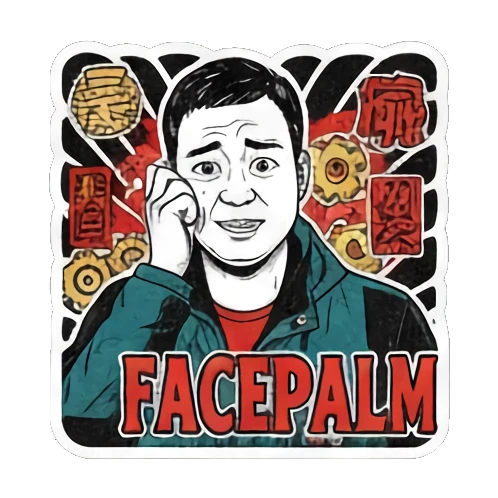 Flexing PEACE sign Ukiyo-e Guy's Moods sticker for expressive chats and social replies.